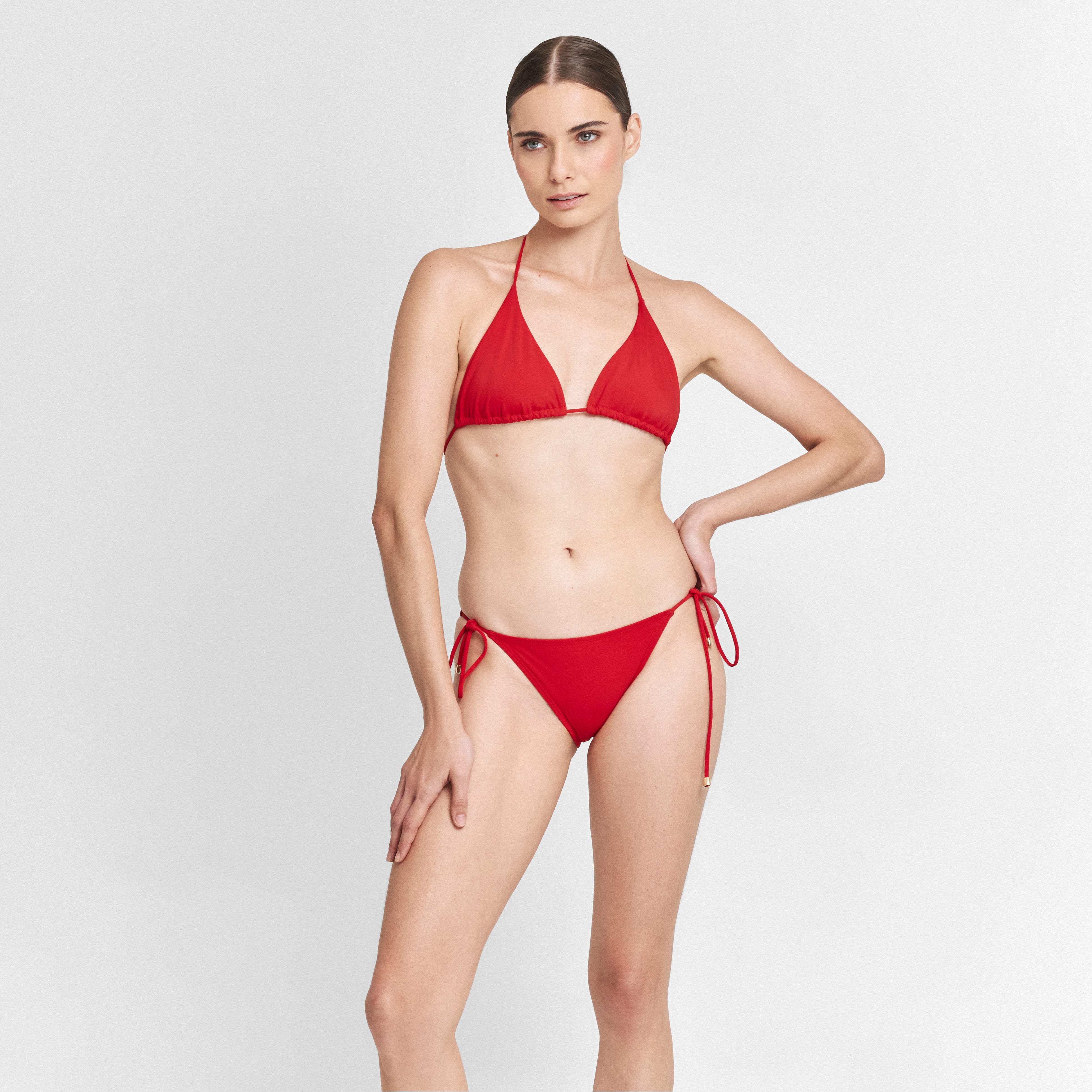 Side Tie Brazilian Bottom Classic Red
