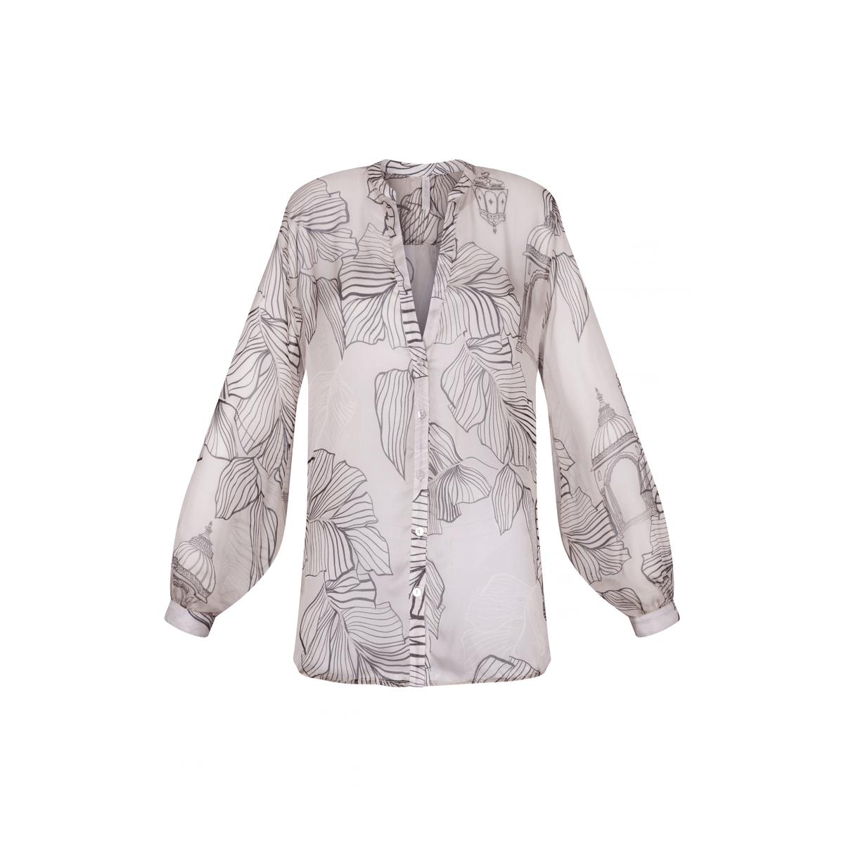 Shirt Camel Rose - Silk Chiffon
