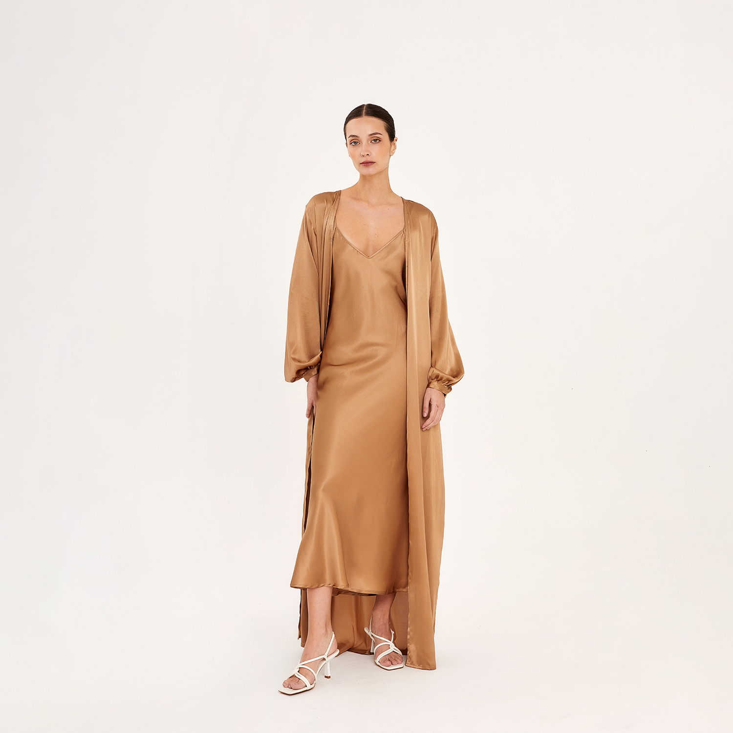 Set Long Cape & Midi Slip Dress