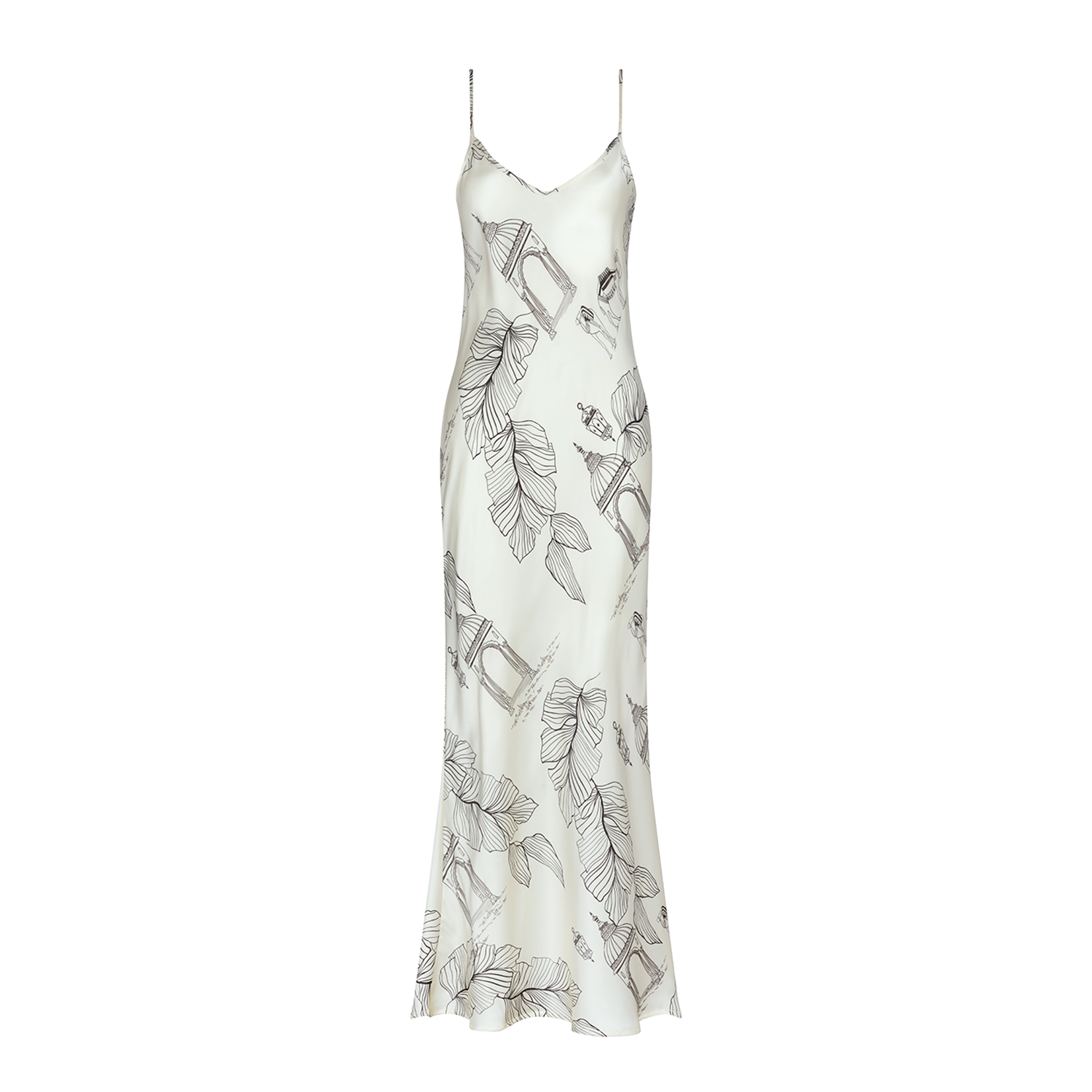 Midi Slip Dress Camel Toile