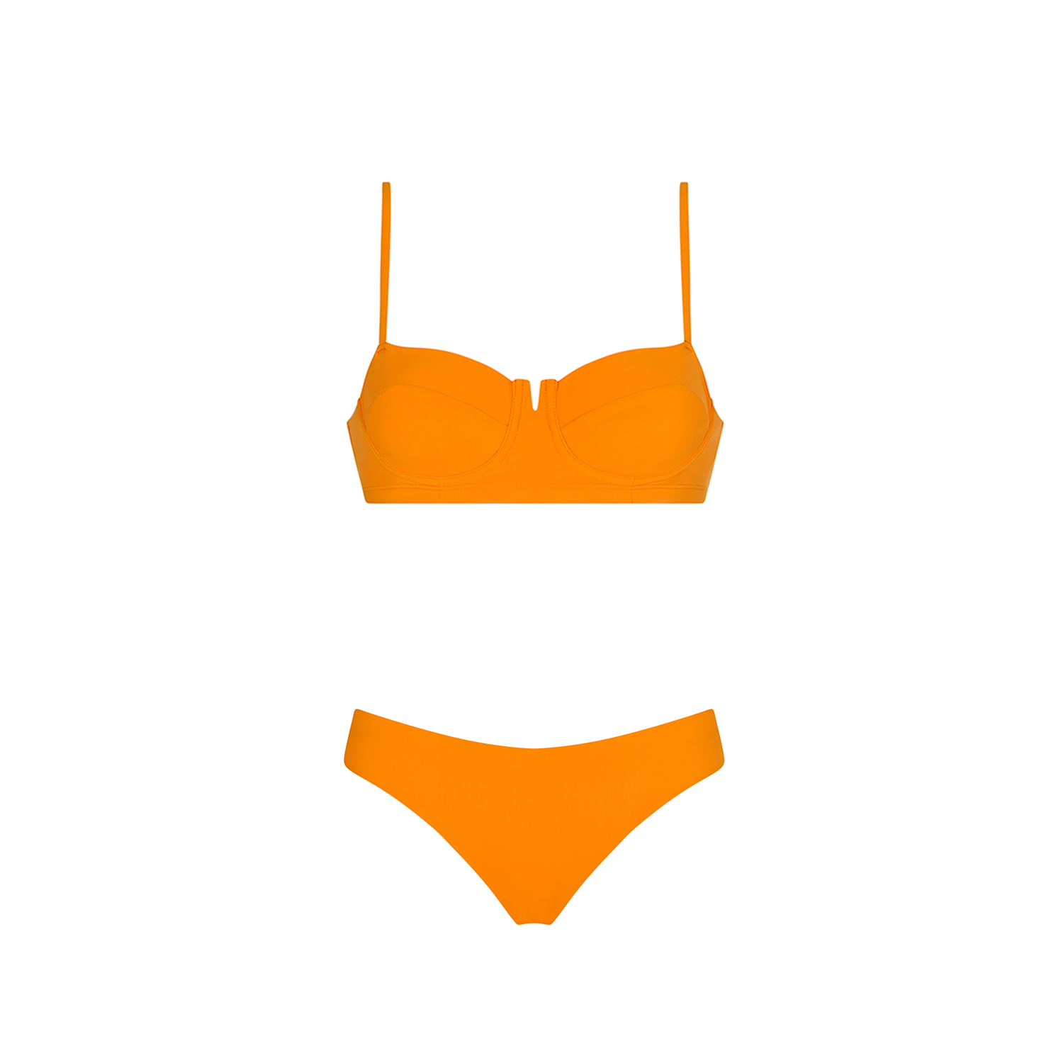 Short Bustier Top Papaya