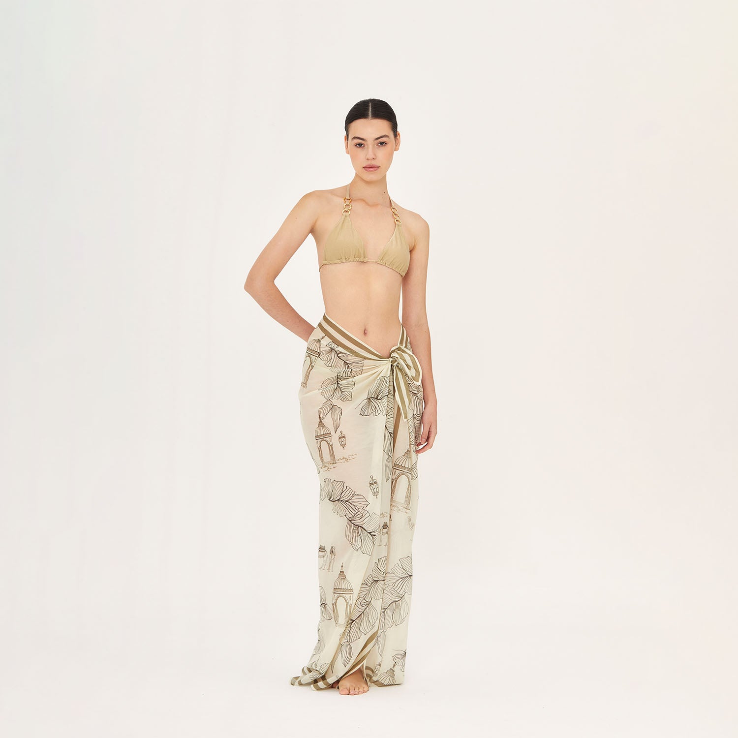 Pareo / Scarf Camel Toile