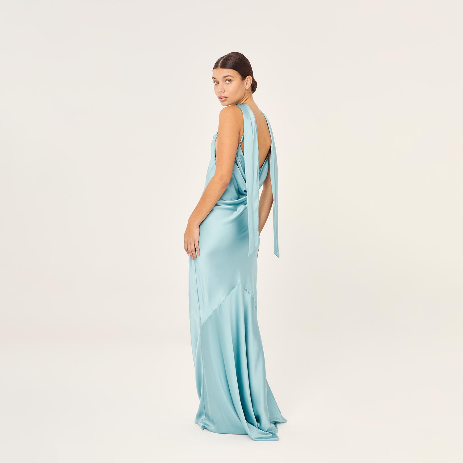 Slip Maxi Dress Turquoise