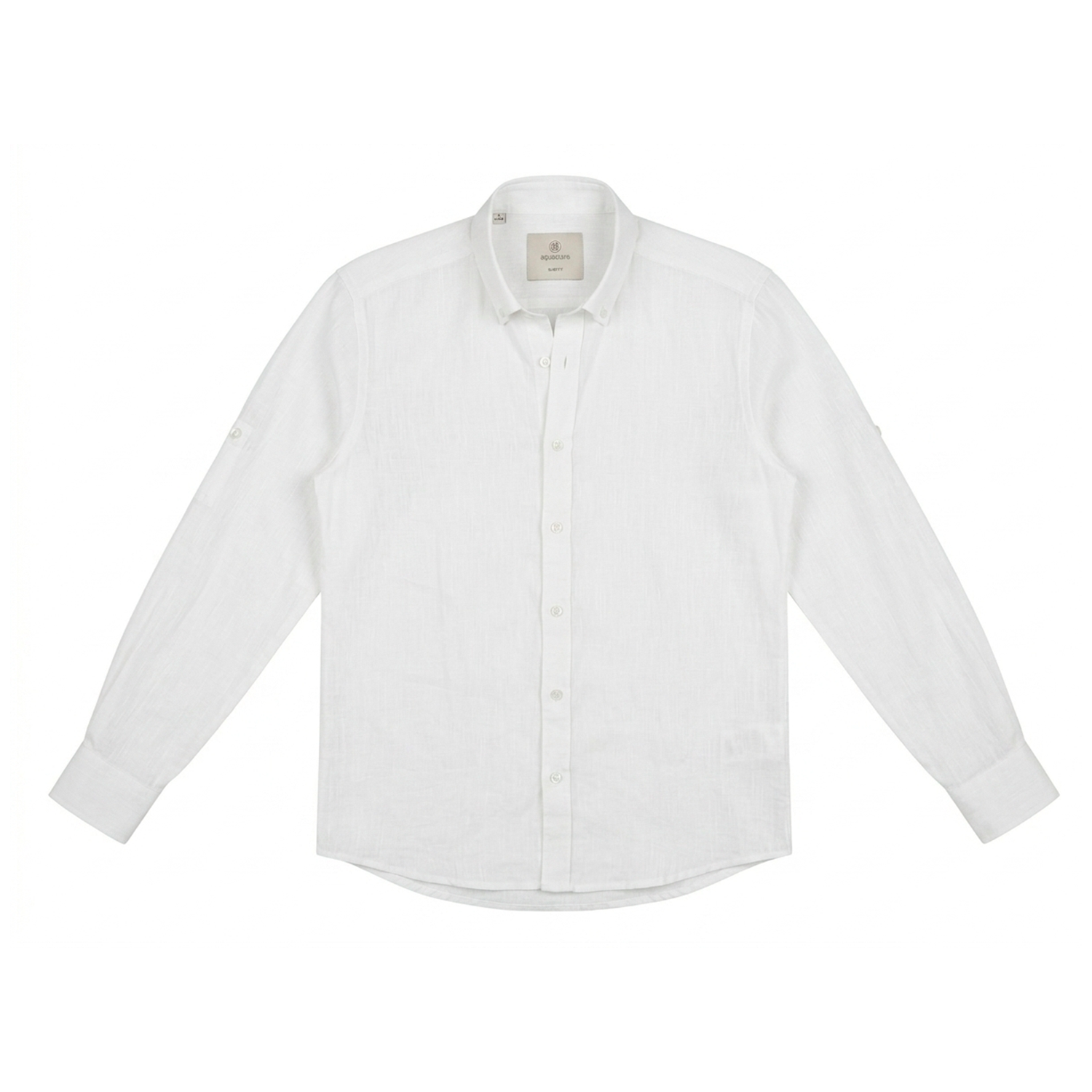 Mens Shirt 100% Linen White