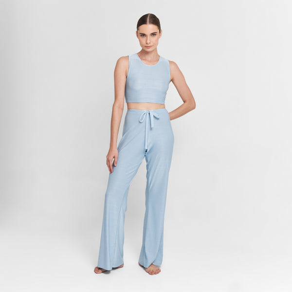 PANTS POLYAMIDE & METALLIC FIBER CELESTE 496