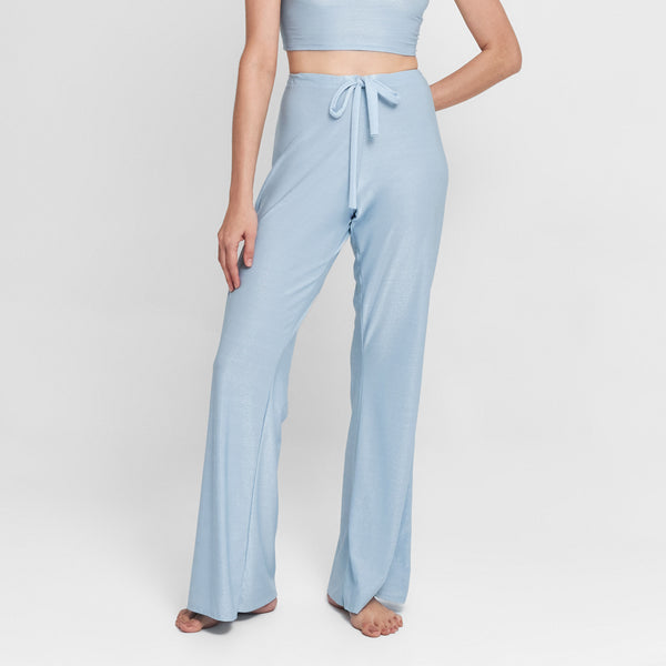 PANTS POLYAMIDE & METALLIC FIBER CELESTE 496