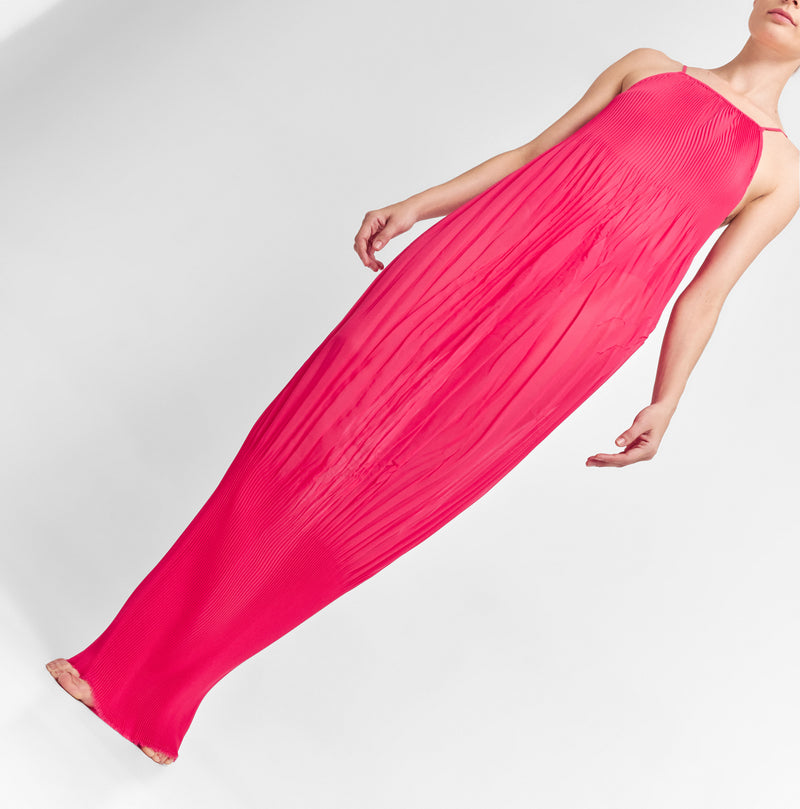 MAXI DRESS 100% POLYESTER FUCHSIA 368