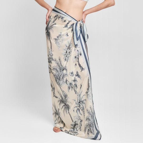 PAREO VISCOSE & SILK GRASSE BLEUE 500