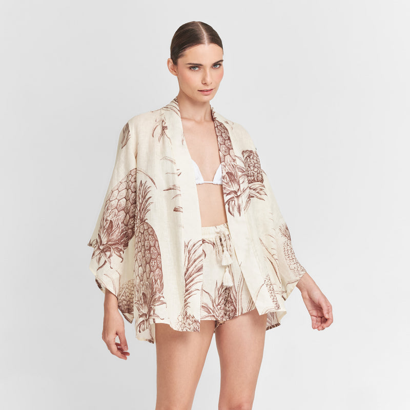 KIMONO 100% LINEN PIÑA 371