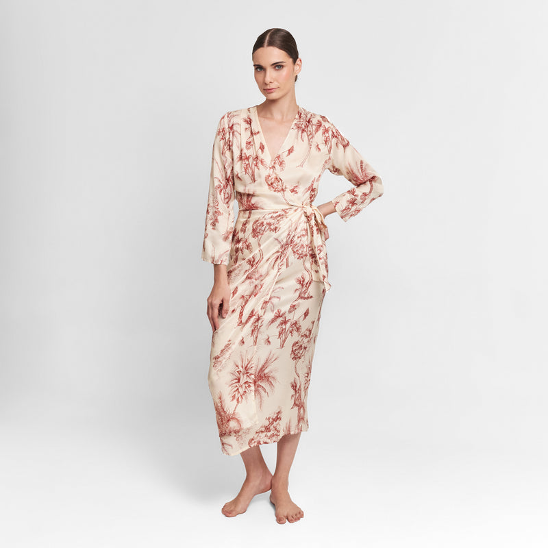 MIDI WRAP DRESS VISCOSE & SILK PROVENCE 263