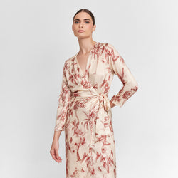 MIDI WRAP DRESS VISCOSE & SILK PROVENCE 263