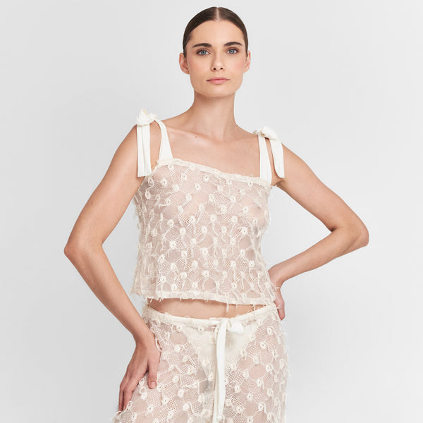 TOP COTTON & POLYAMIDE CHANTILLY 422
