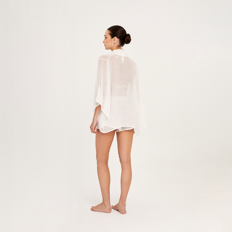KIMONO COTTON LINEN BLANC 371