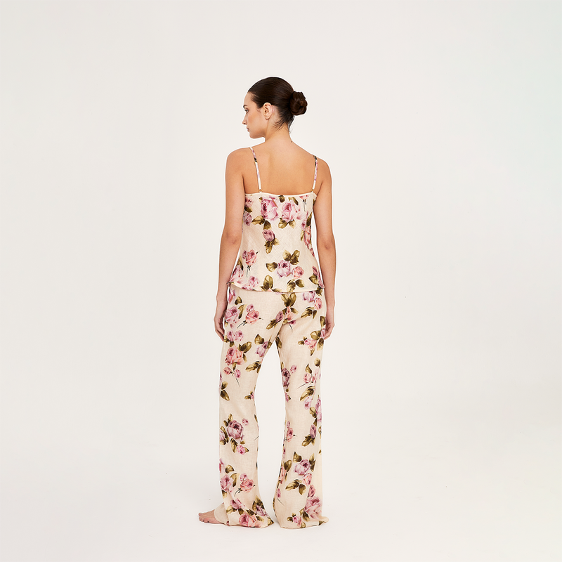 CAMISOLE 100% LINEN ROSE 421