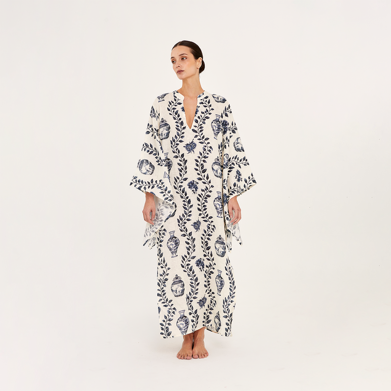 LONG KAFTAN 100% LINEN DYNASTIE 351