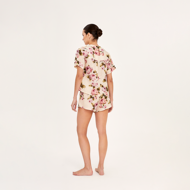 SHIRT 100% LINEN ROSE 414