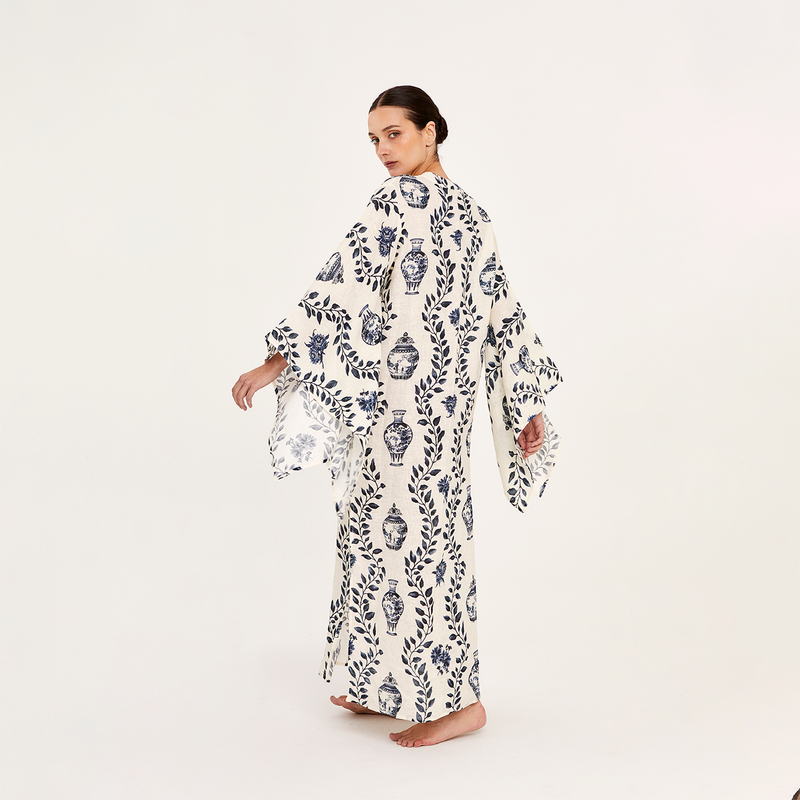 LONG KAFTAN 100% LINEN DYNASTIE 351