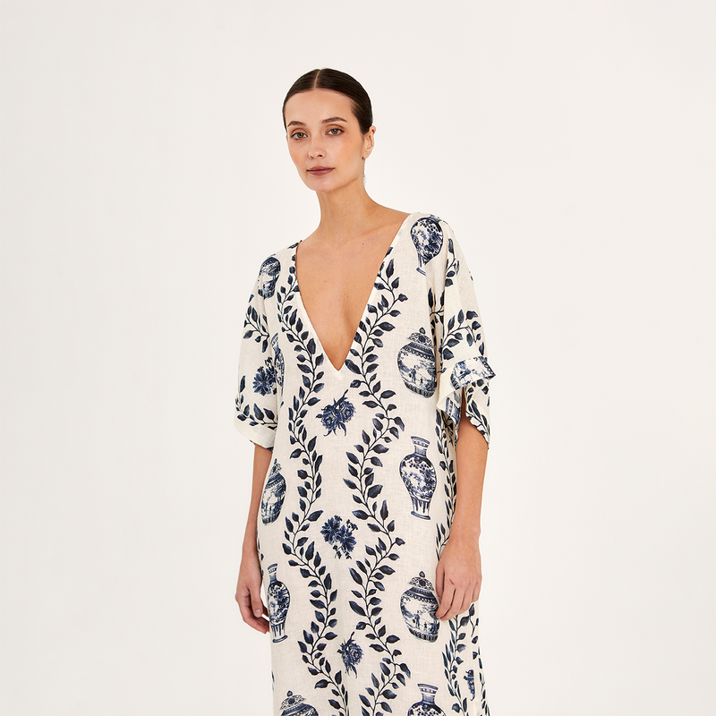 LONG TUNIC 100% LINEN DYNASTIE 390