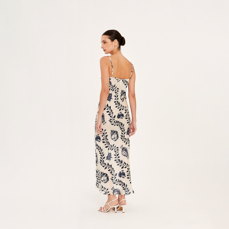 MIDI SLIP DRESS COTTON SILK DYNASTIE 297