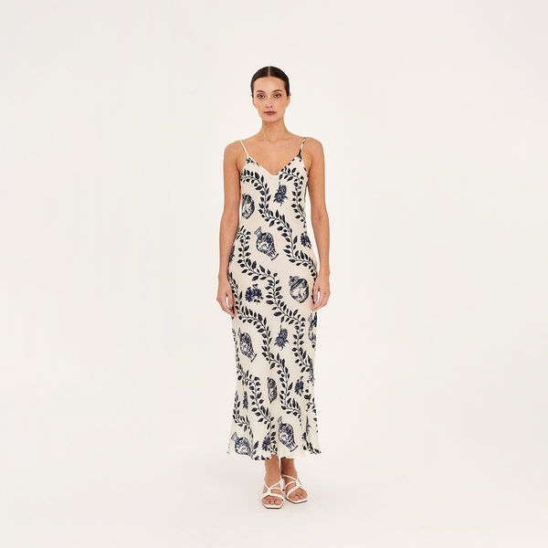 MIDI SLIP DRESS COTTON SILK DYNASTIE 297