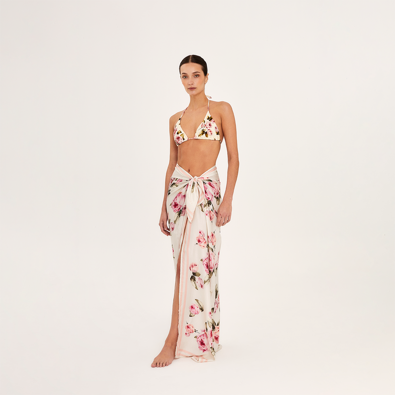 PAREO / SCARF SILK VISCOSE ROSE 500