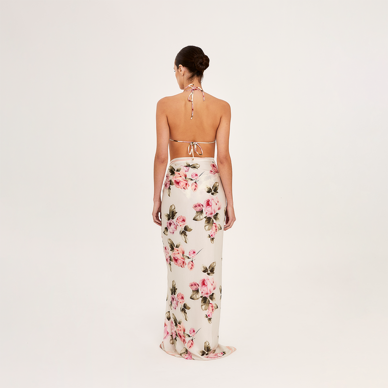 PAREO / SCARF SILK VISCOSE ROSE 500