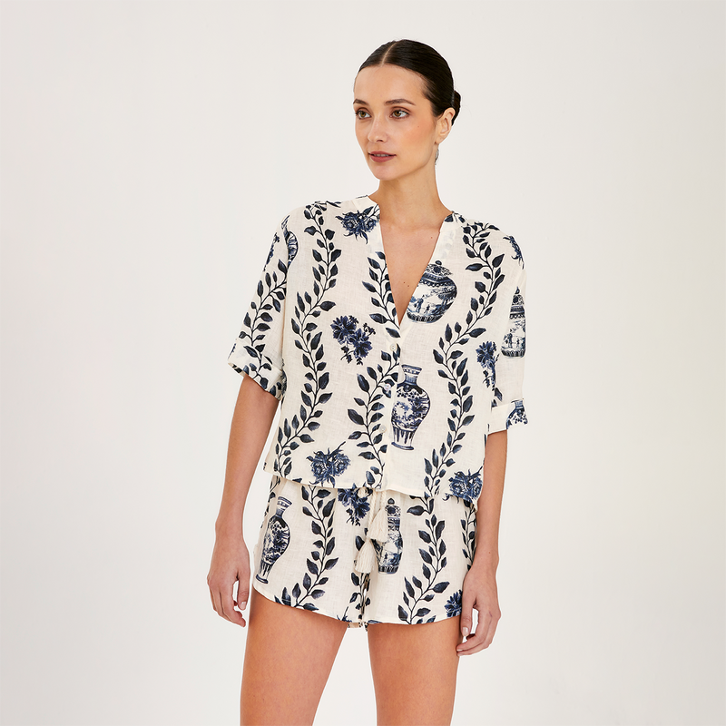 SHIRT 100% LINEN DYNASTIE 414