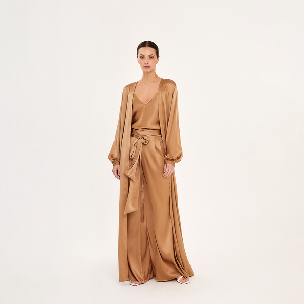 LONG CAPE SILK EA DUNE 395