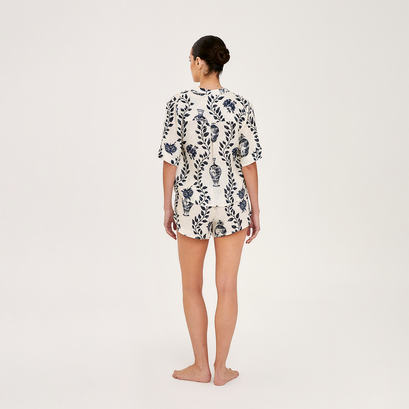 SHORT 100% LINEN DYNASTIE 452 LI