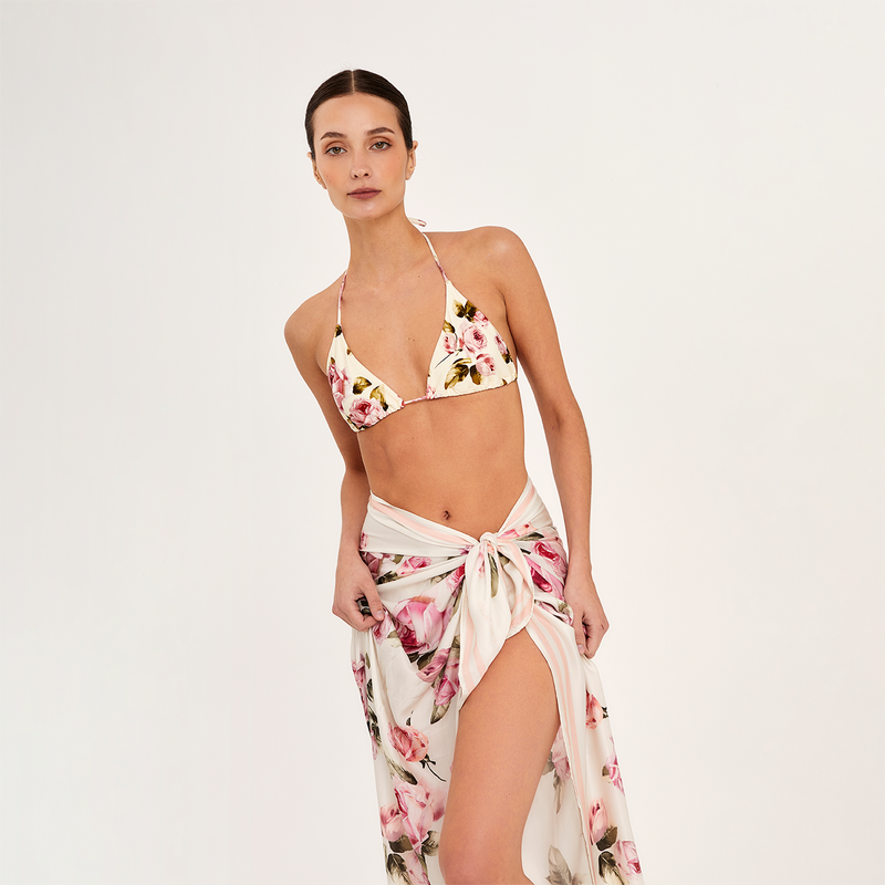 PAREO / SCARF SILK VISCOSE ROSE 500