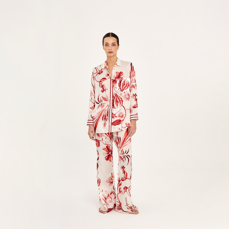 SHIRT COTTON SILK ROUGE 444