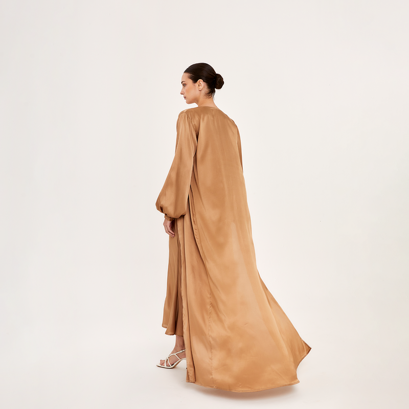 LONG CAPE SILK EA DUNE 395