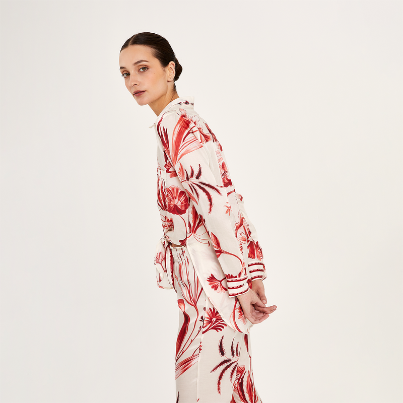 PANTS COTTON SILK ROUGE 495