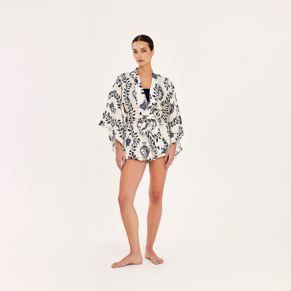 KIMONO 100% LINEN DYNASTIE 371