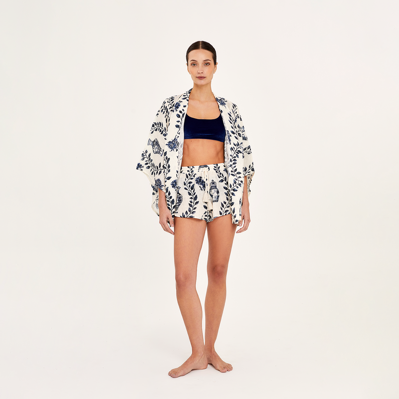 KIMONO 100% LINEN DYNASTIE 371