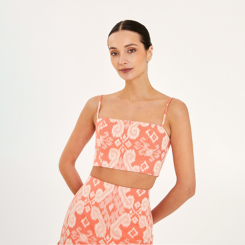 BUSTIER TOP 100% COTTON ORANGERS 438