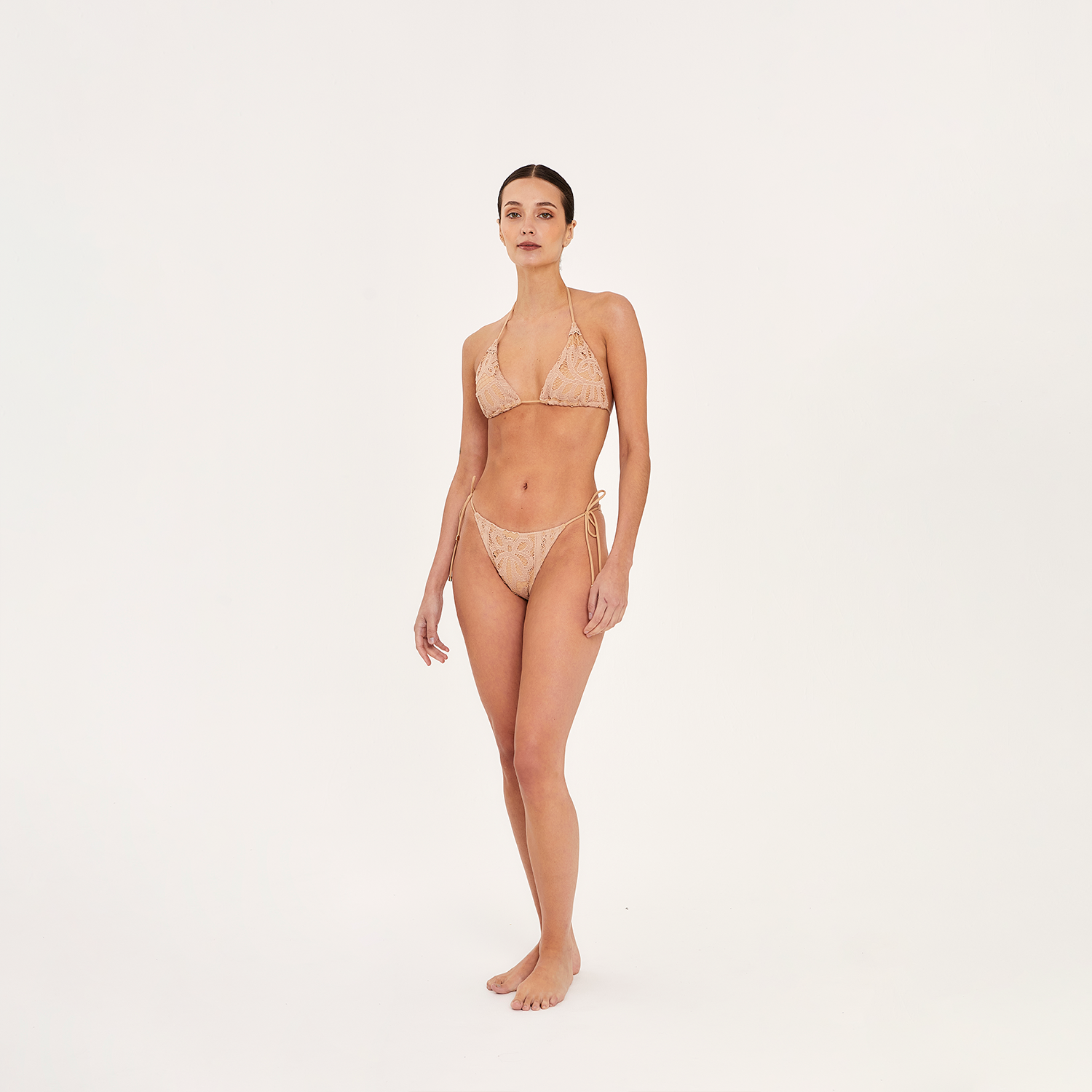 Side Tie Brazilian Bottom Evening Sand