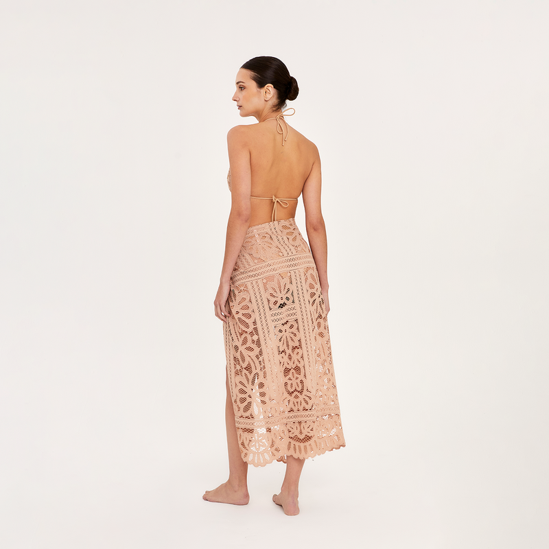 WRAP SKIRT COTTON PA SAND 507