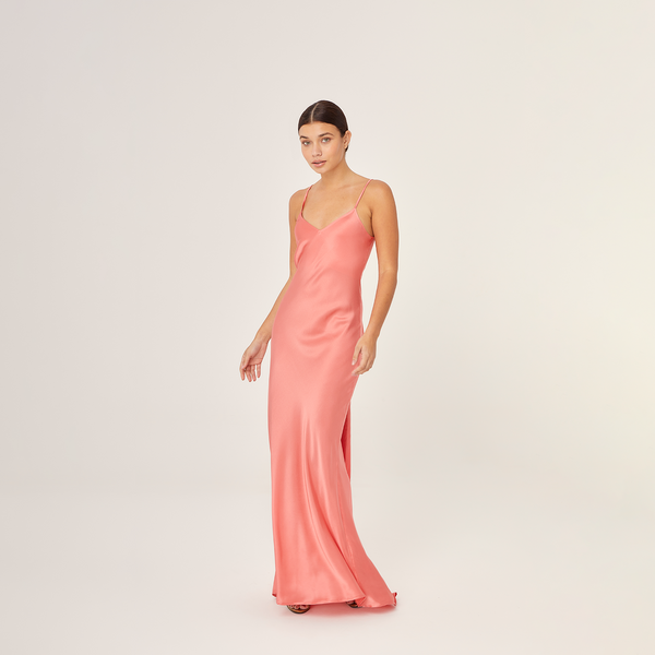 SLIP MAXI DRESS SILK ELASTANE BARBIE 256