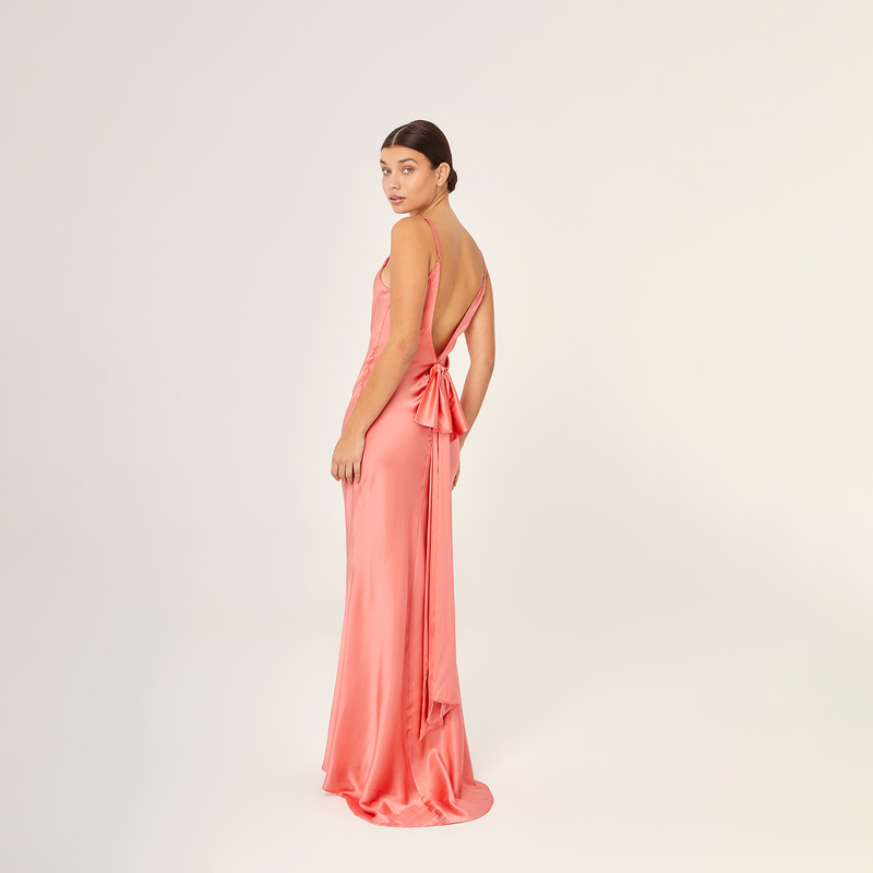 SLIP MAXI DRESS SILK ELASTANE BARBIE 256
