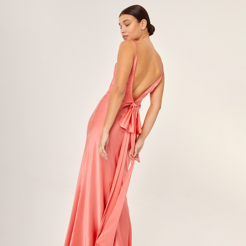 SLIP MAXI DRESS SILK ELASTANE BARBIE 256