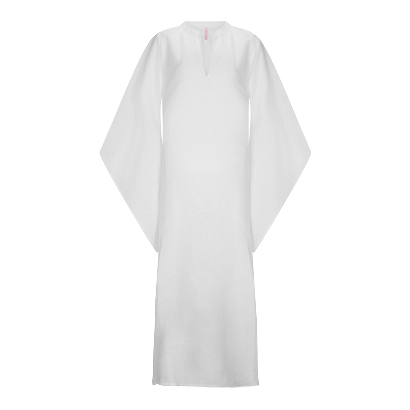 LONG KAFTAN 100% LINEN BLANC 351