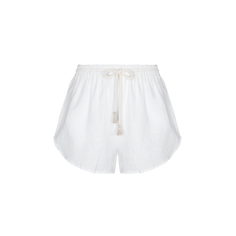 SHORT 100% LINEN BLANC L 452