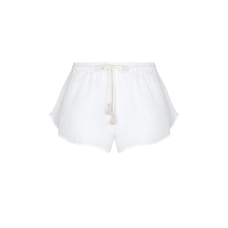 SHORT COTTON LINEN BLANC 452