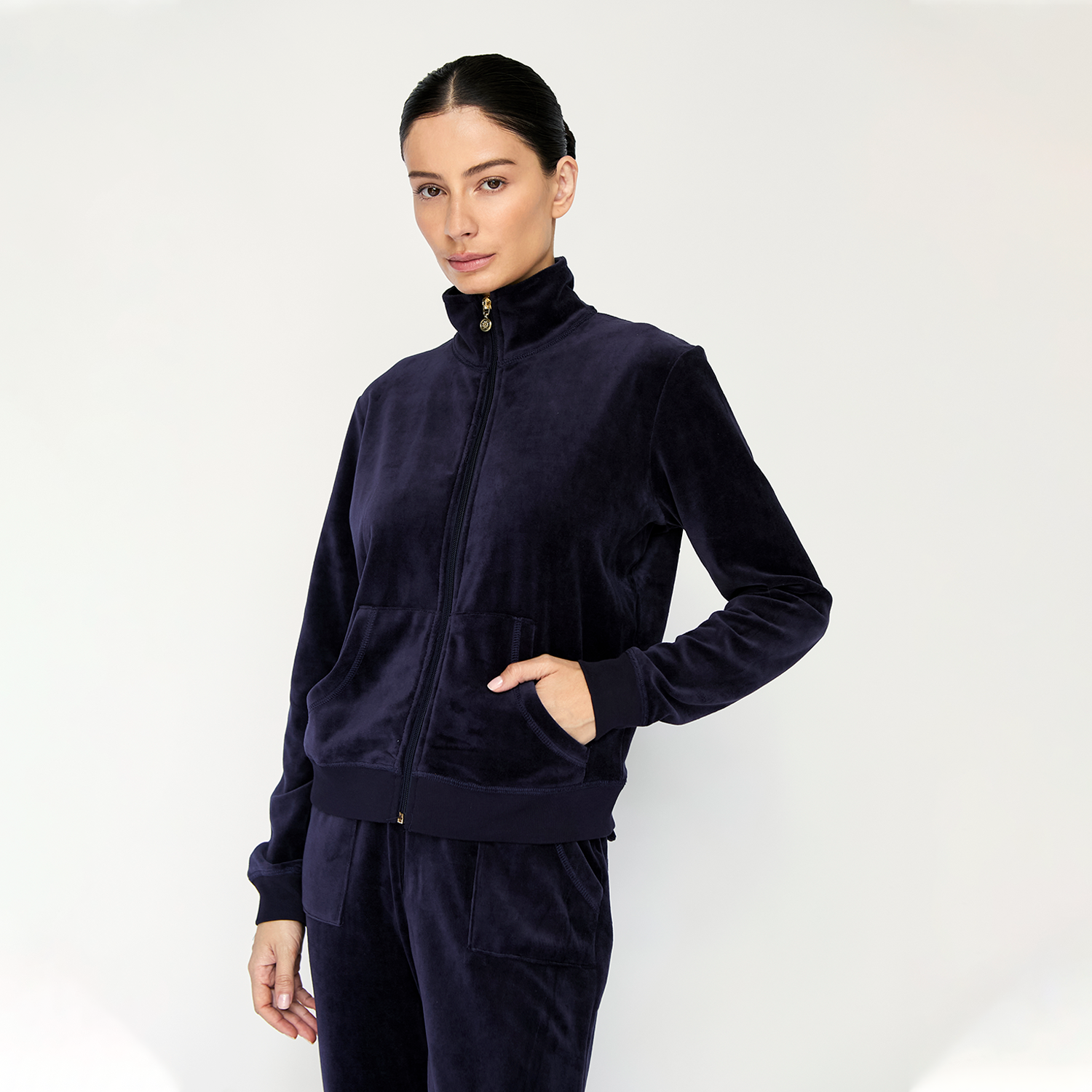 Buzo Velour Peacoat