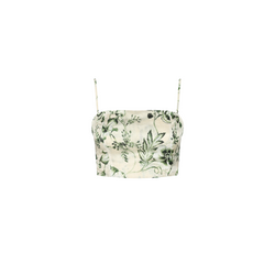 BUSTIER TOP COTTON SILK GREEN COURT 438