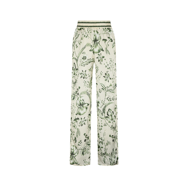 PANTS COTTON SILK GREEN COURT 497
