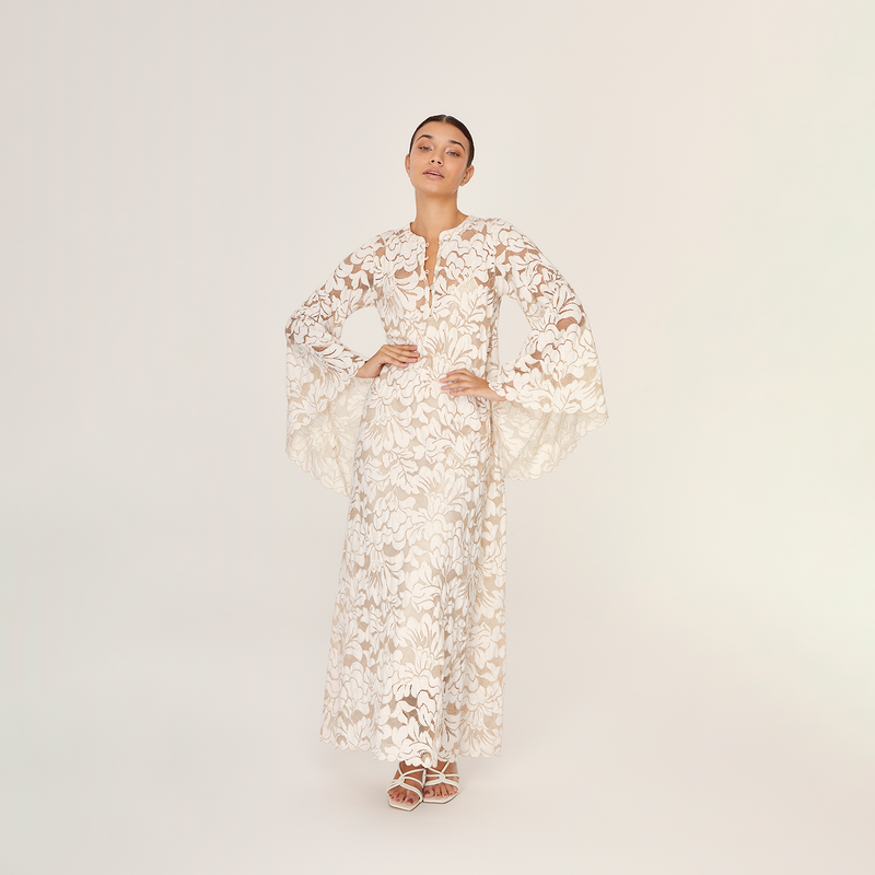 LONG TUNIC COTTON PA CREME 385