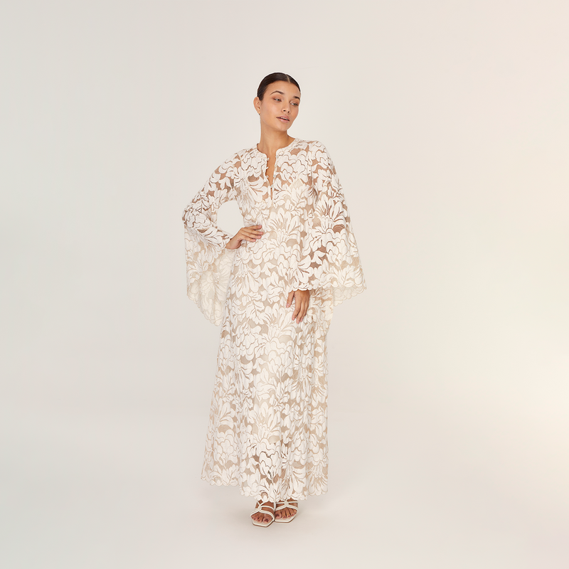 LONG TUNIC COTTON PA CREME 385