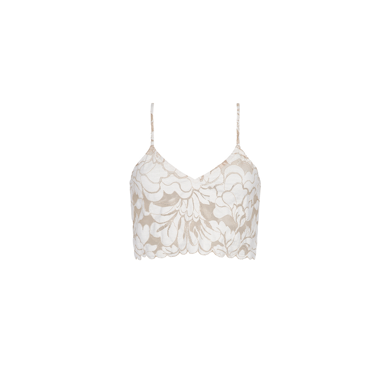 CAMISOLE CROP COTTON PA CREME 403